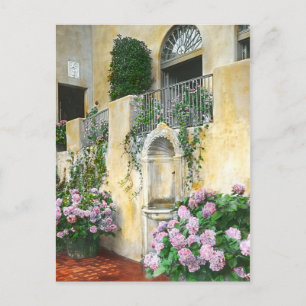 Lila Hydrangeas in voller Blüte Postkarte