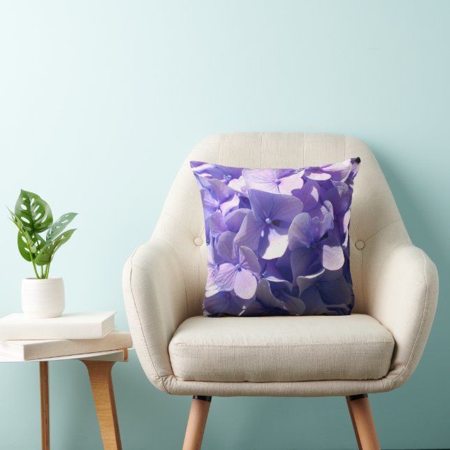 Lila Hydrangeas Kissen (Stuhl )