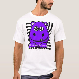 Lila Hypno Flusspferd T-Shirt