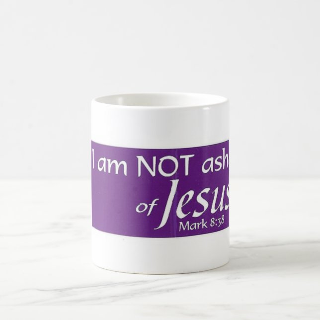 LILA_I BIN NICHT ASHAMED DER JESUS-TASSE_Mark838 Kaffeetasse (Mittel)