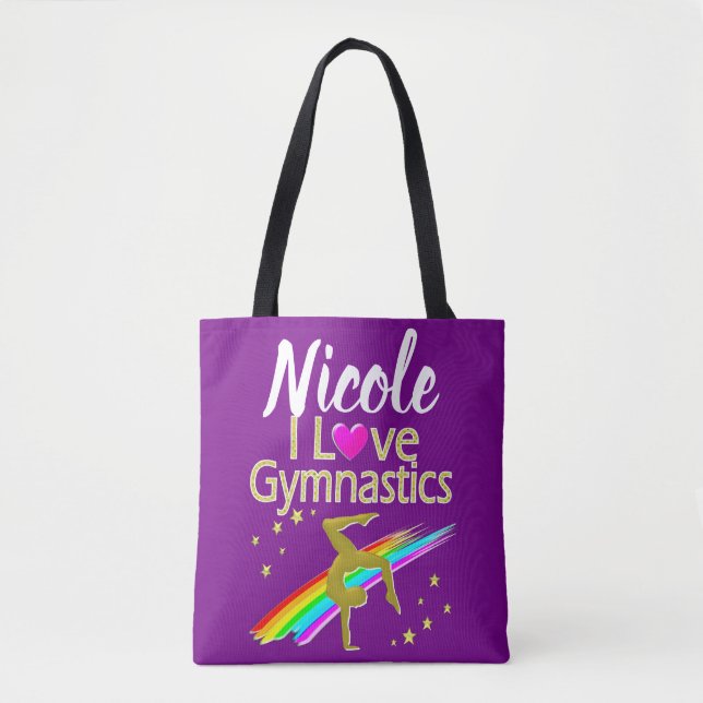 LILA I LIEBE GYMNASTICS-DESIGN TASCHE (Vorderseite)