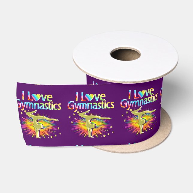 LILA I LIEBE GYMNASTICS RIBBON SATINBAND (Spule)