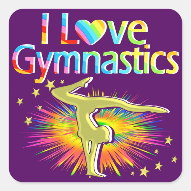 LILA I LIEBE GYMNASTICS STICKER (Vorderseite)