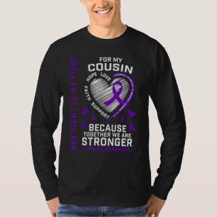 Lila Ihr Kampf ist mein Kampf Vetter Lupus-Bewusst T-Shirt