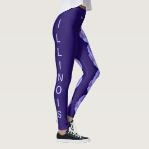 Lila Illinois Staat Blume Blue Violet Leggings