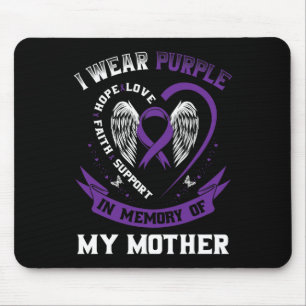 Lila im Gedächtnis der Mama Mutter Pankreaskarzino Mousepad