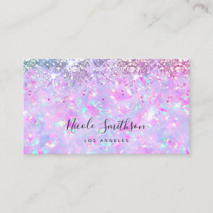 lila Imitate Glitzer Opal-Mineral-Visitenkarte Visitenkarte