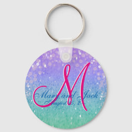 Lila Imitate Glitzer Patio Lantern Confetti Glam Schlüsselanhänger