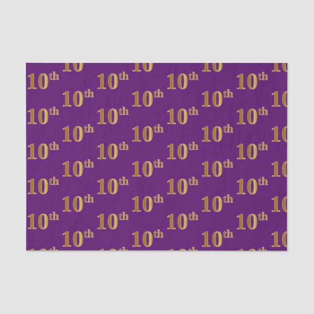 Lila, Imitate Gold 10. (10.) Event Tissue Paper Seidenpapier (Vorderseite)