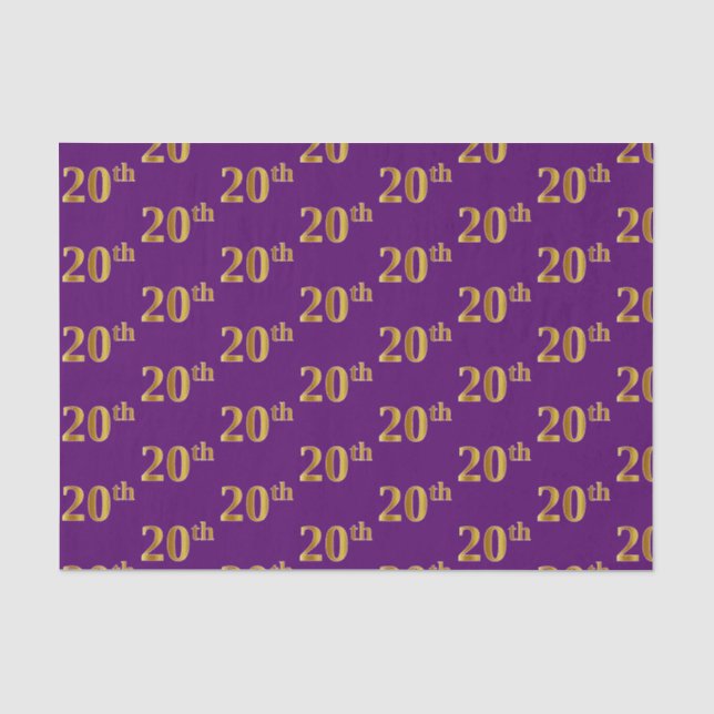 Lila, Imitate Gold 20. (Zwanzigste) Veranstaltung Seidenpapier (Vorderseite)