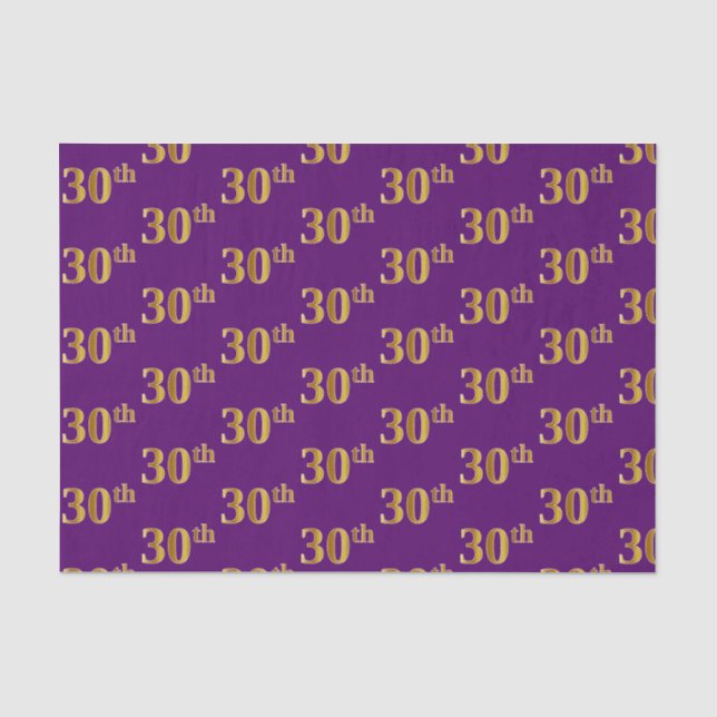 Lila, Imitate Gold 30. (30.) Veranstaltung Seidenpapier (Vorderseite)