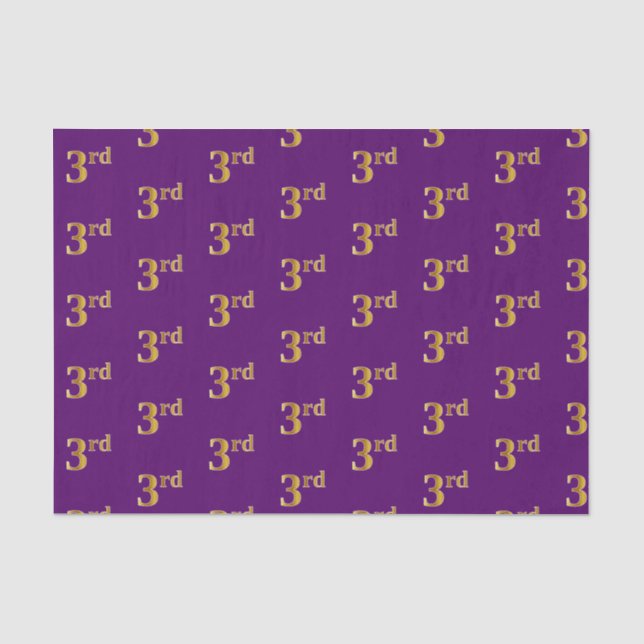 Lila, Imitate Gold 3. (Drittes) Event Tissue Paper Seidenpapier (Vorderseite)