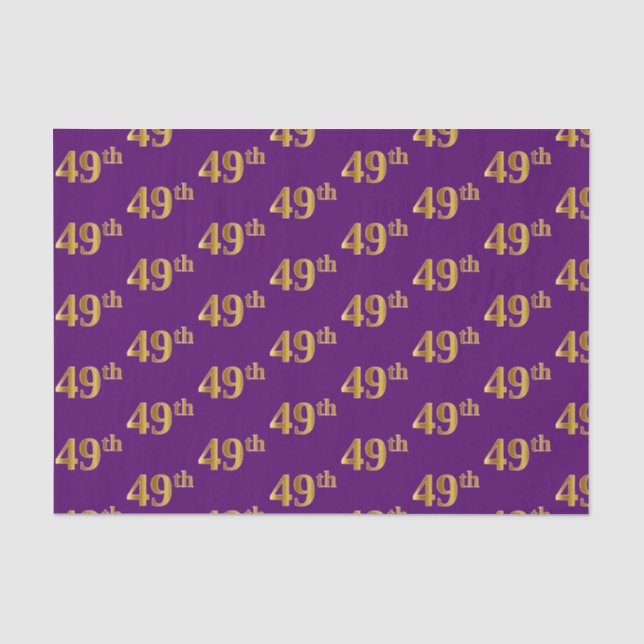 Lila, Imitate Gold 49. (neunundvierzig) Veranstalt Seidenpapier (Vorderseite)