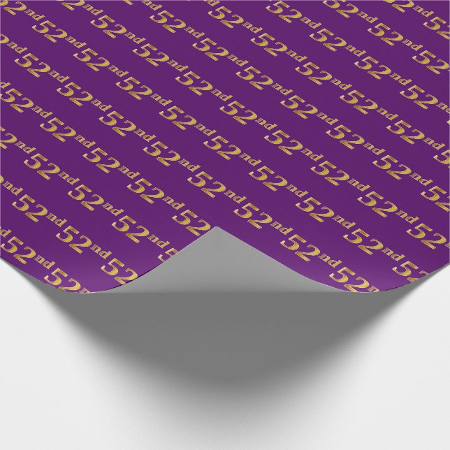 Lila, Imitate Gold 52. (52. Geschenkpapier (Ecke)