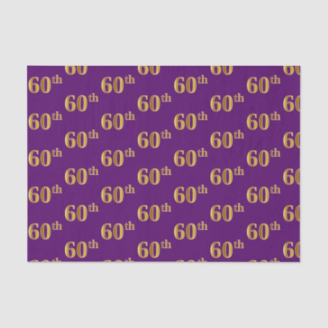 Lila, Imitate Gold 60. (Sechzigste) Veranstaltung Seidenpapier (Vorderseite)