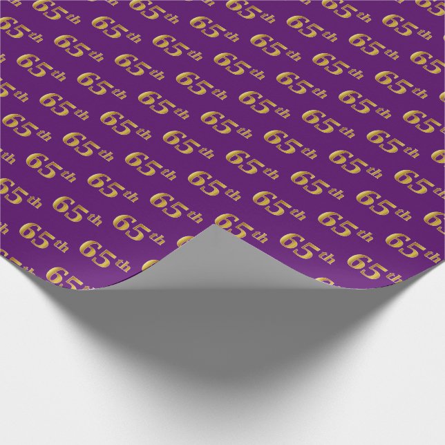 Lila, Imitate Gold 65. (65. Geschenkpapier (Ecke)