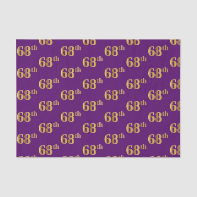 Lila, Imitate Gold 68. (Achtundsechzigste) Veranst Seidenpapier (Vorderseite)