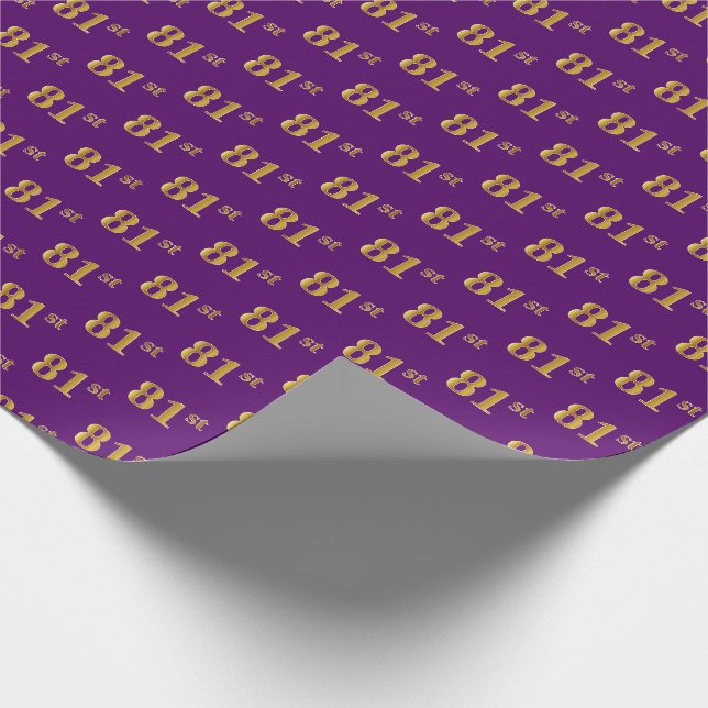 Lila, Imitate Gold 81. (81. Geschenkpapier (Ecke)