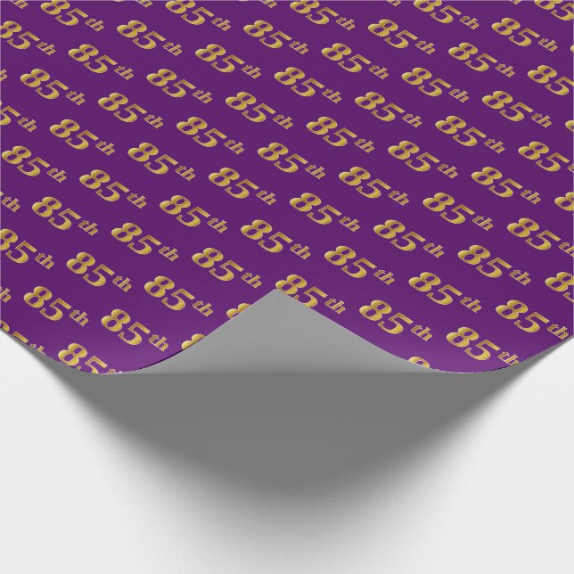 Lila, Imitate Gold 85. (85. Geschenkpapier (Ecke)
