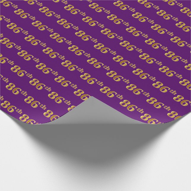 Lila, Imitate Gold 86. (86. Geschenkpapier (Ecke)