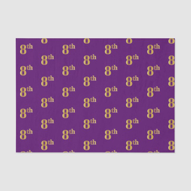 Lila, Imitate Gold 8. (Achte) Event Tissue Paper Seidenpapier (Vorderseite)