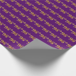 Lila, Imitate Gold 96. (Sechsundneunzigste) Verans Geschenkpapier