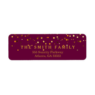 Lila Imitate Gold Glitzer Foil Confetti