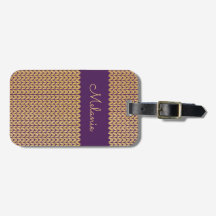 Lila Imitate Gold-Knittermuster Personalisiert