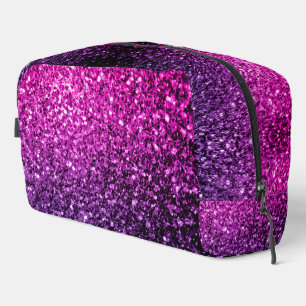 Lila Imitate in Rosa Glitzer Glitzern Waschbeutel
