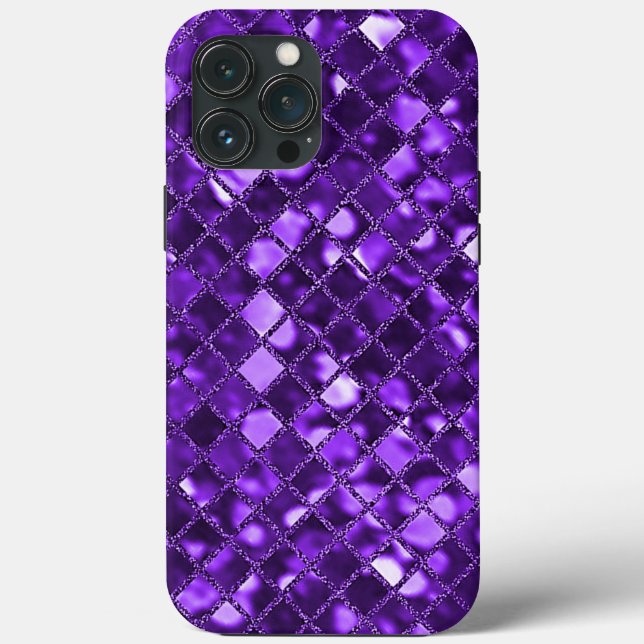 Lila Imitate Mosaikglas Case-Mate iPhone Hülle (Rückseite)