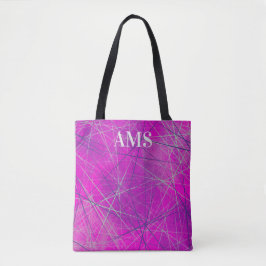 Lila in rosa Netzwerklinien Abstrakt Tasche