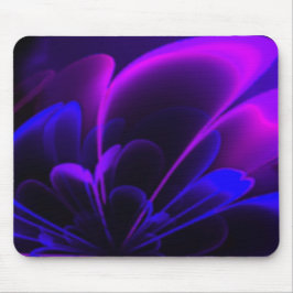 Lila Indigo Stylisierte Blume Half Corolla Mousepad