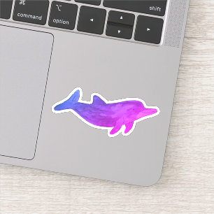 Lila Indigowasser-Dolphin Aufkleber