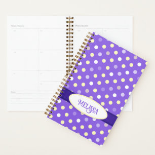 Lila individuelle Name Planer