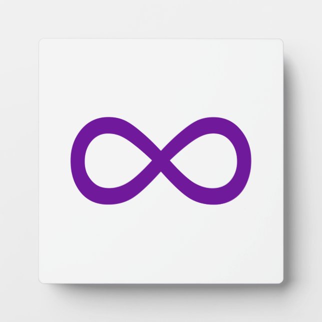 Lila Infinity-Symbol Fotoplatte (Vorderseite)