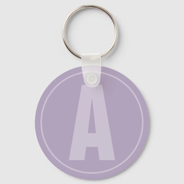 Lila Initial-Schlüsselanhänger für den LavenderLet Schlüsselanhänger (Vorderseite)