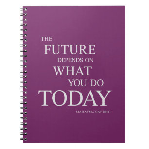 Lila Inspirational motivierend Zitat-Notizbuch Notizblock