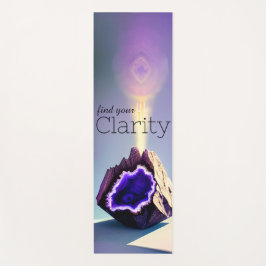 Lila, intuitiv Clear Amethyst Crystal Geode Yogamatte