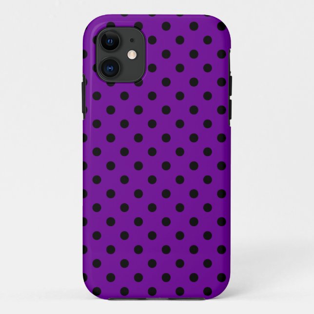 Lila iPhone 5 Punkte n schwarze Case-Mate Hülle (Rückseite)