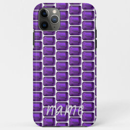Lila iPhone-Gehäuse Amethyst-Muster mit Monogramm Case-Mate iPhone Hülle