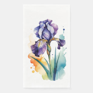 Lila Iris Blume Bloom Serviette