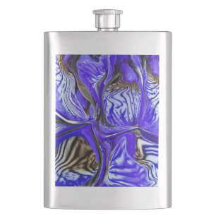 Lila Iris-Blume Flachmann