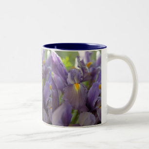Lila Iris Blume Foto Art Kaffeemübel Zweifarbige Tasse