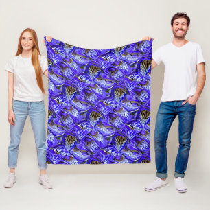 Lila Iris-Blume / geslandet / gekocht / Fleecedecke