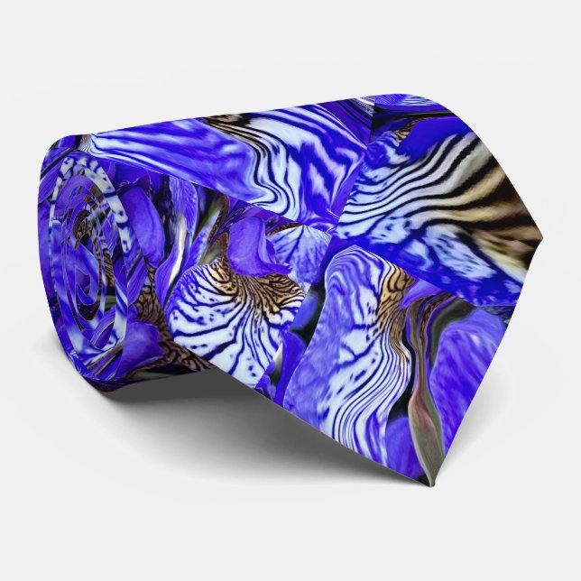Lila Iris-Blume / geslandet / gekocht / Krawatte (Gerollt)