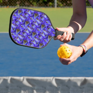 Lila Iris-Blume / geslandet / gekocht / Pickleball Schläger