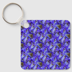 Lila Iris-Blume / geslandet / gekocht / Schlüsselanhänger