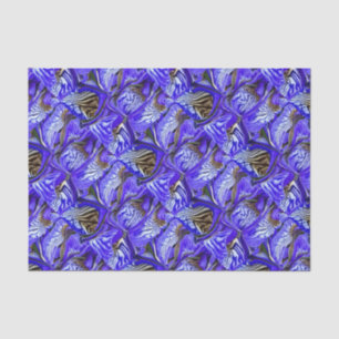 Lila Iris-Blume / geslandet / gekocht / Seidenpapier