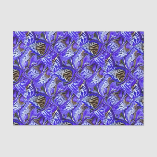 Lila Iris-Blume / geslandet / gekocht / Seidenpapier (Vorderseite)