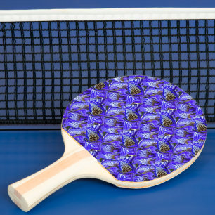 Lila Iris-Blume / geslandet / gekocht / Tischtennis Schläger